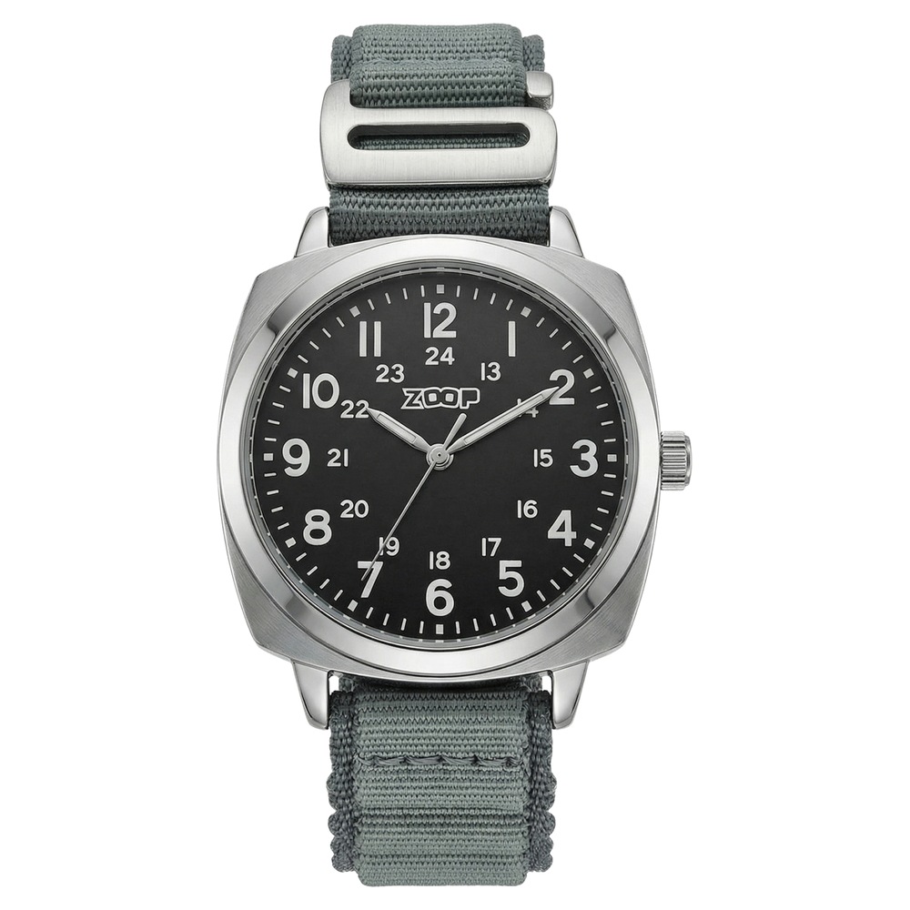 Buy Online Zoop Metal Analog Watch with Cool Grey Alpine Strap for