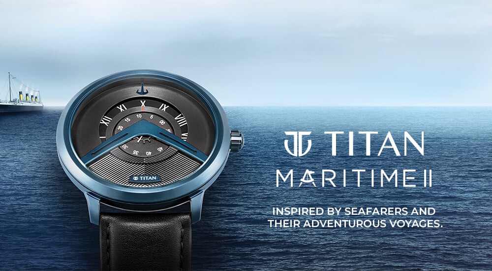 Titan watch blue on sale