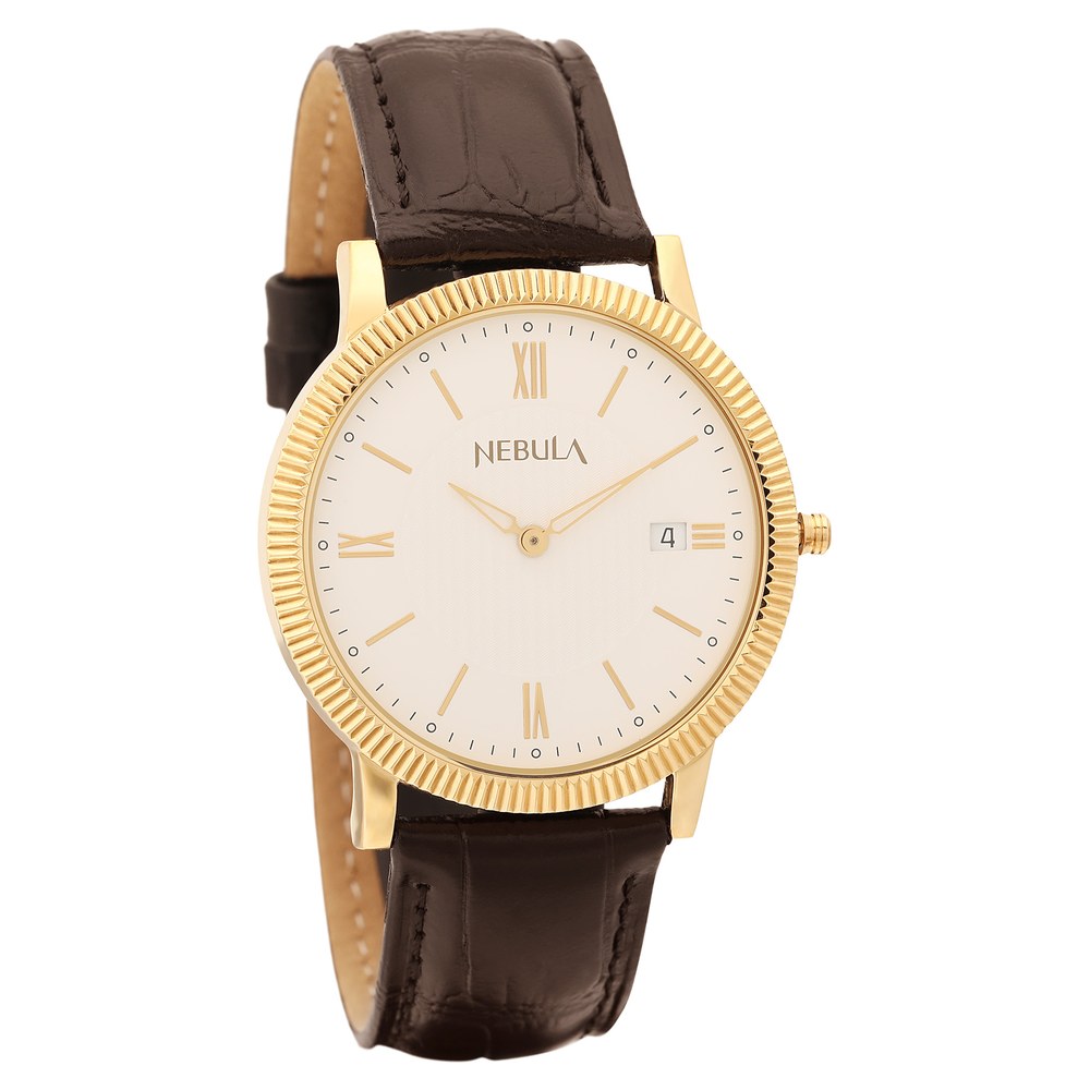 Buy Online Titan Nebula Vintage 18k Gold Analog Leather Strap Buy Online Titan Nebula Vintage 18k Gold Analog Leather Strap