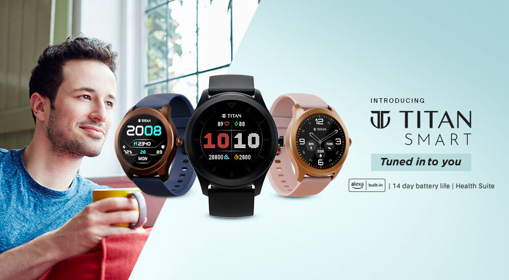 Buy Online Titan Smart Touch Screen Unisex Watch with Black Dial