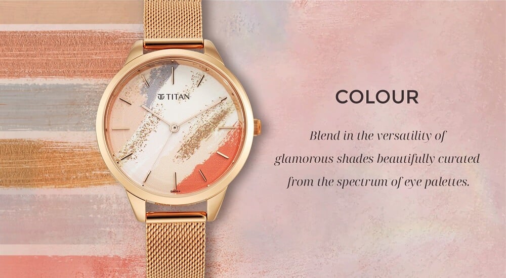 Titan purple discount 9743sm01 women s watch