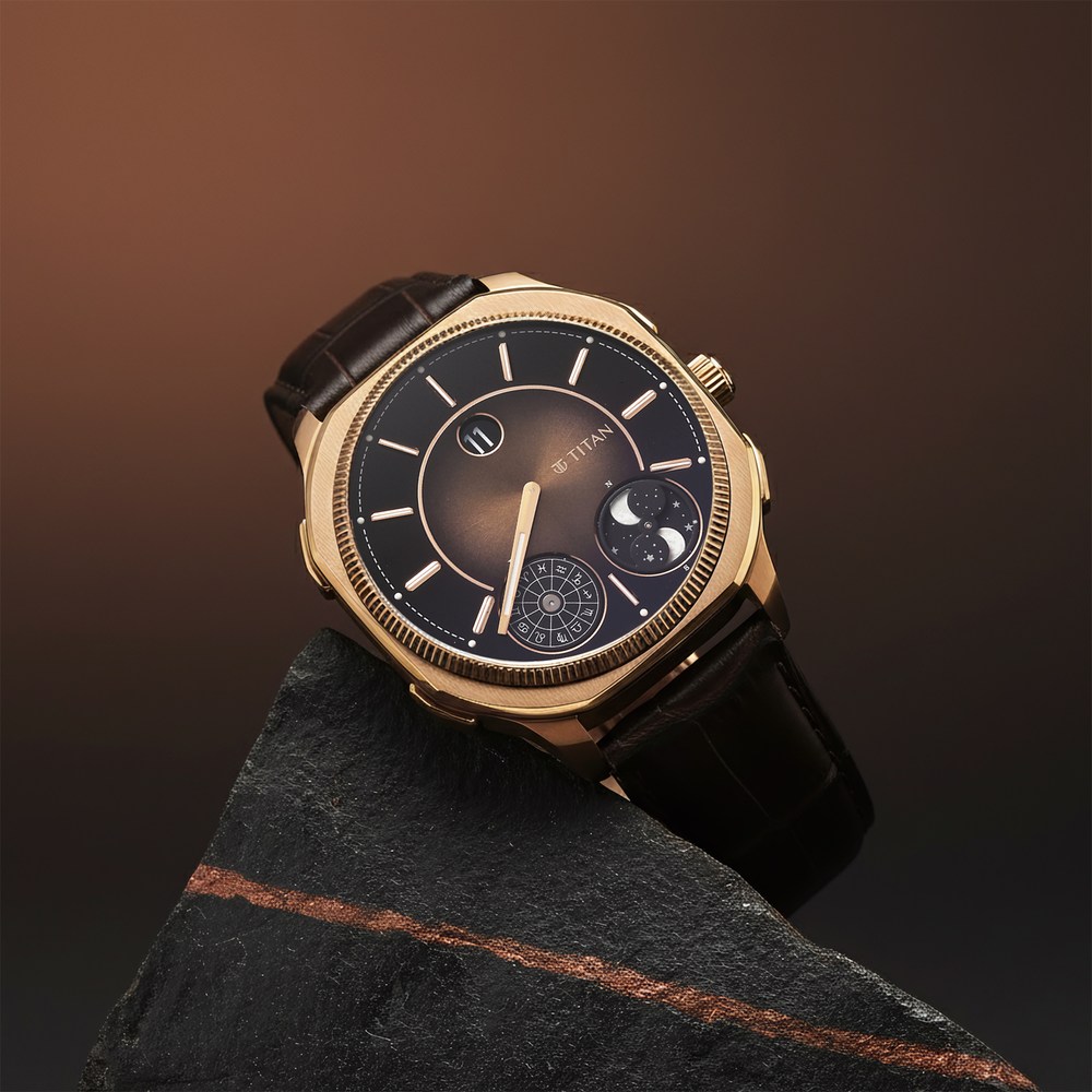 Buy Online Titan Stellar Zodiac Analog with Dual Moonphase and