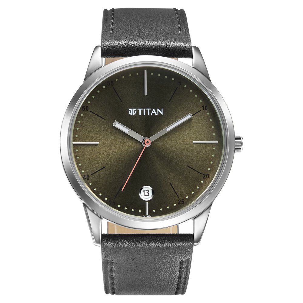 Buy Online Titan Quartz Analog Leather Strap Watch for Men - 1806sl06 ...