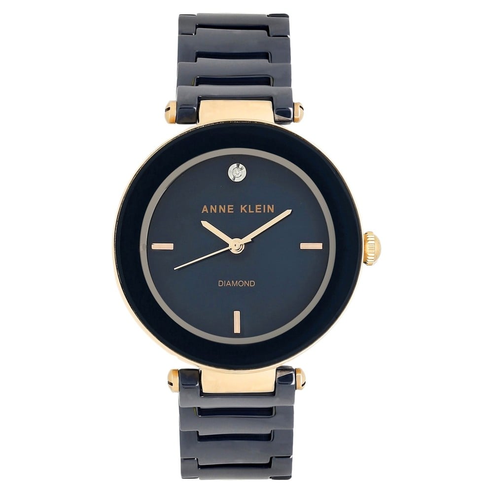 Buy Online Anne Klein Quartz Analog Blue Dial Ceramic Strap Watch for Women neak1018rgnvw Titan