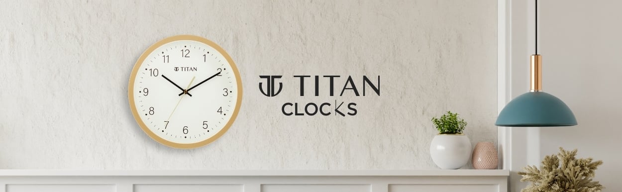 Buy Online Titan Classic Quartz Analog White Dial Wall Clock With