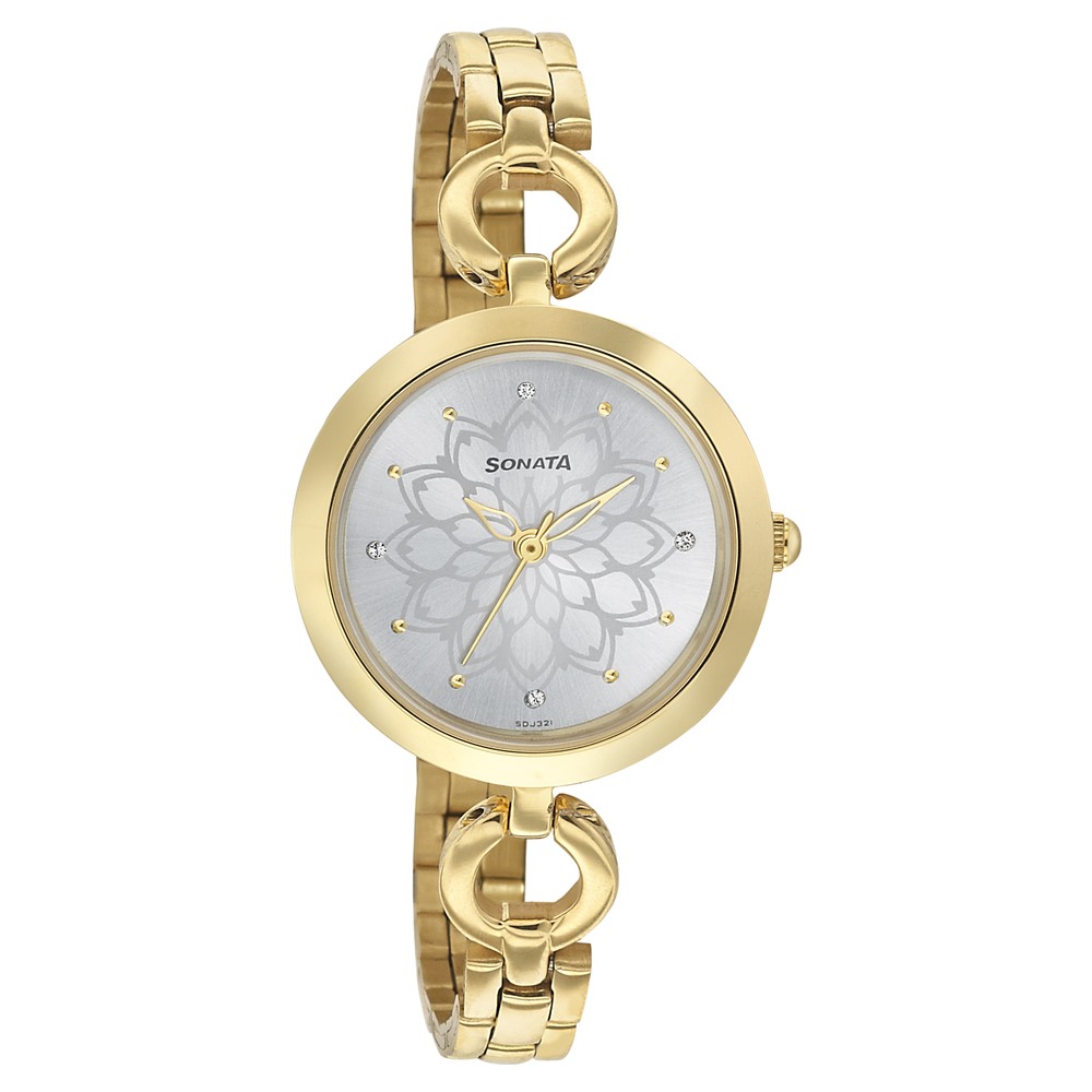 Buy Online Sonata Wedding Silver Dial Women Watch With Stainless
