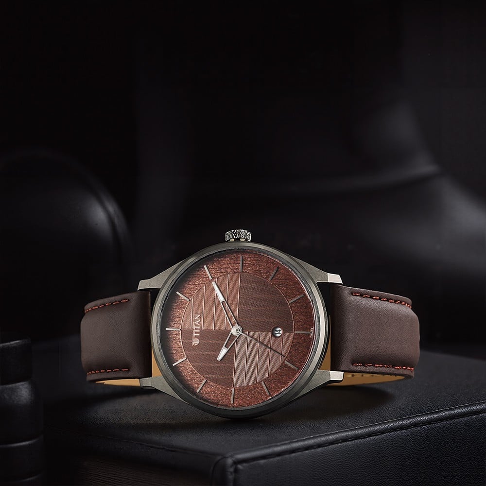 Buy Online Titan Neo Economy Quartz Analog with Date Brown Dial