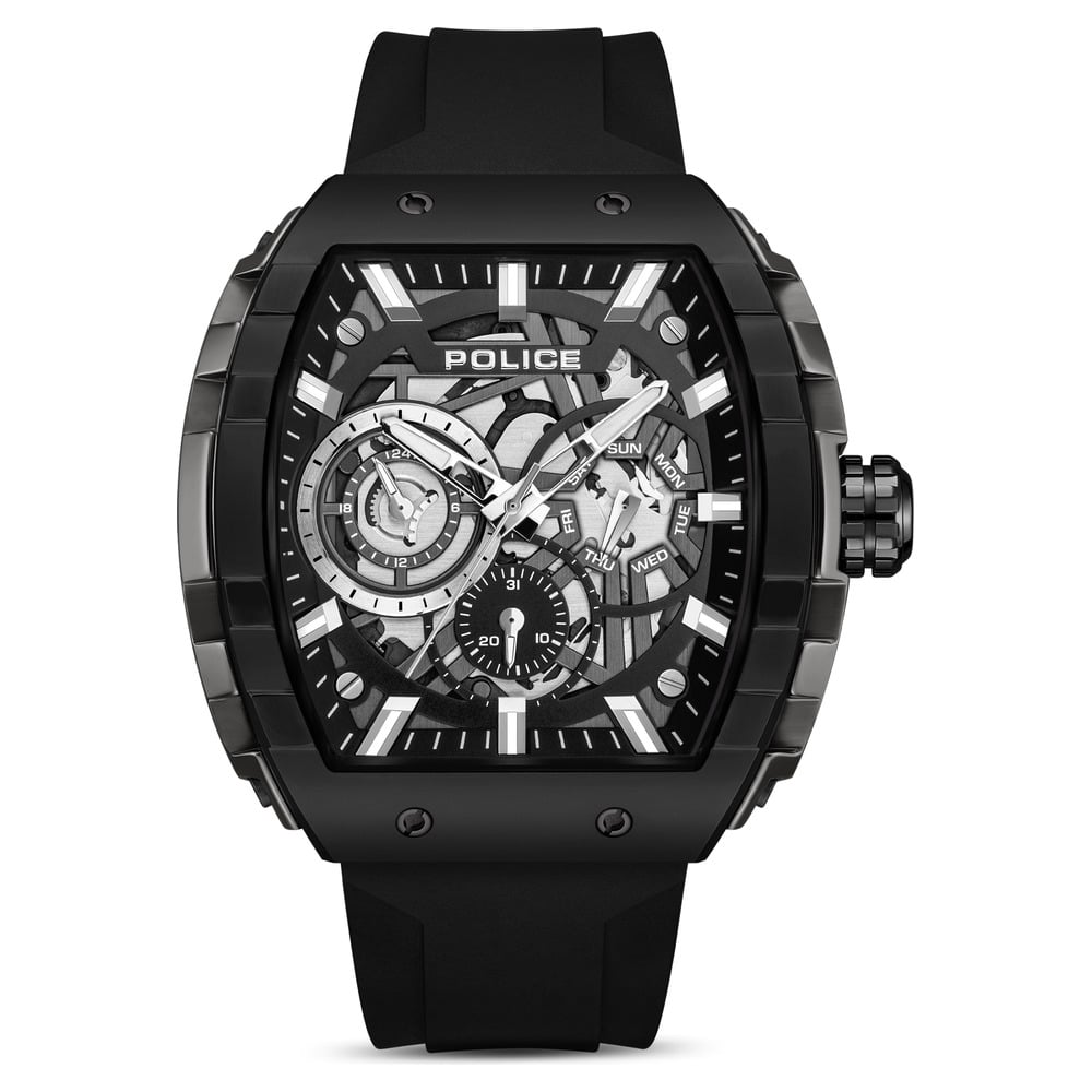 Buy Online Police Quartz Multifunction Black Dial Black Colour