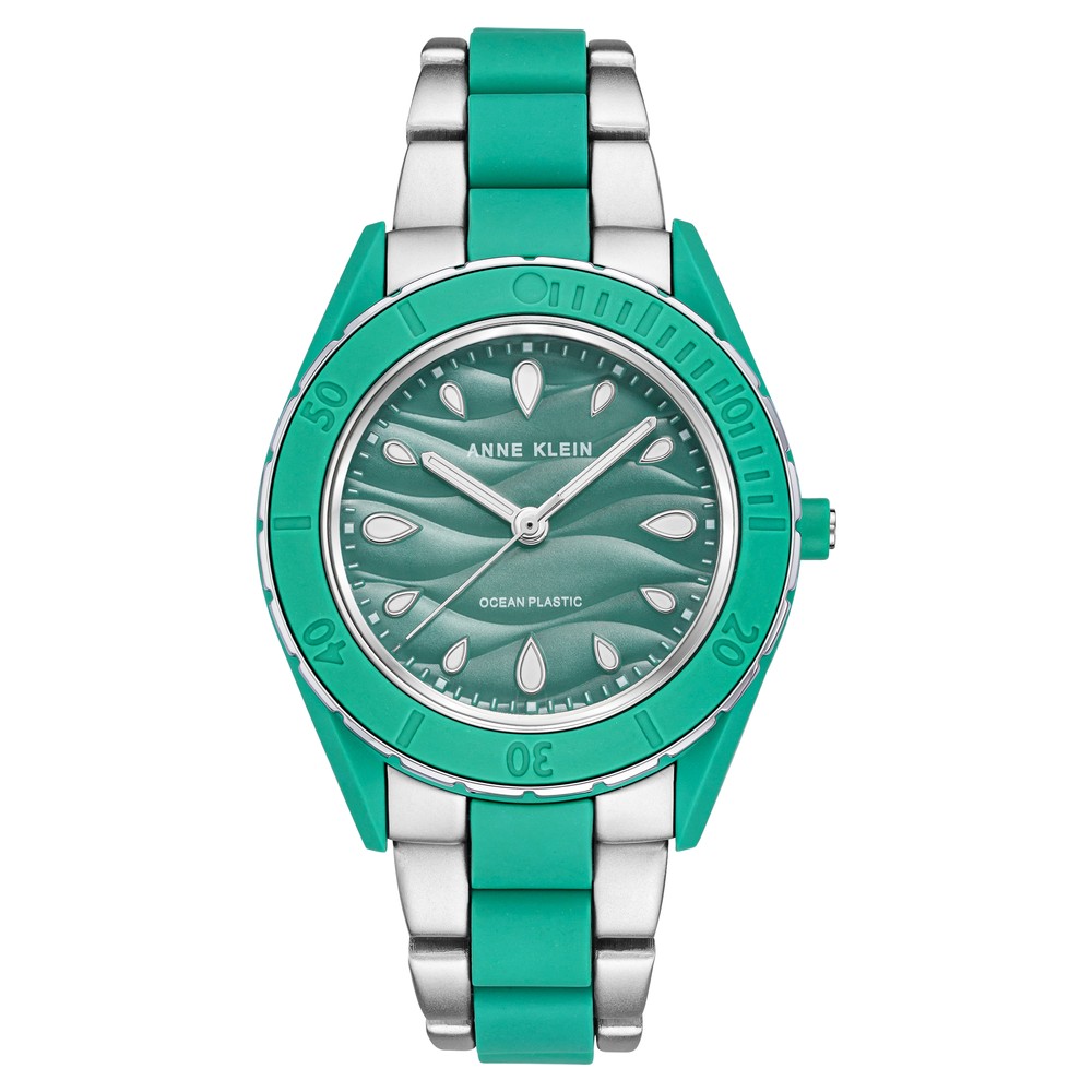 Buy Online Anne Klein Quartz Analog Green Dial Plastic Strap Watch