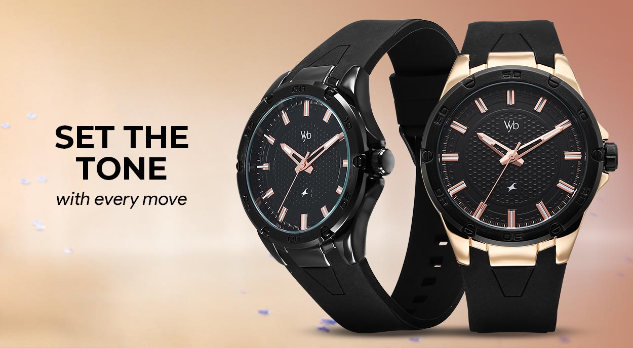 Buy Online Vyb Challenger By Fastrack Quartz Analog Black Dial