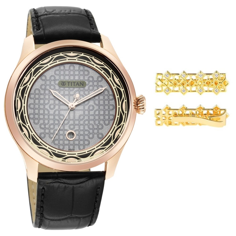 Buy Online Titan Wedding Grey Dial Quartz Multifunction Leather