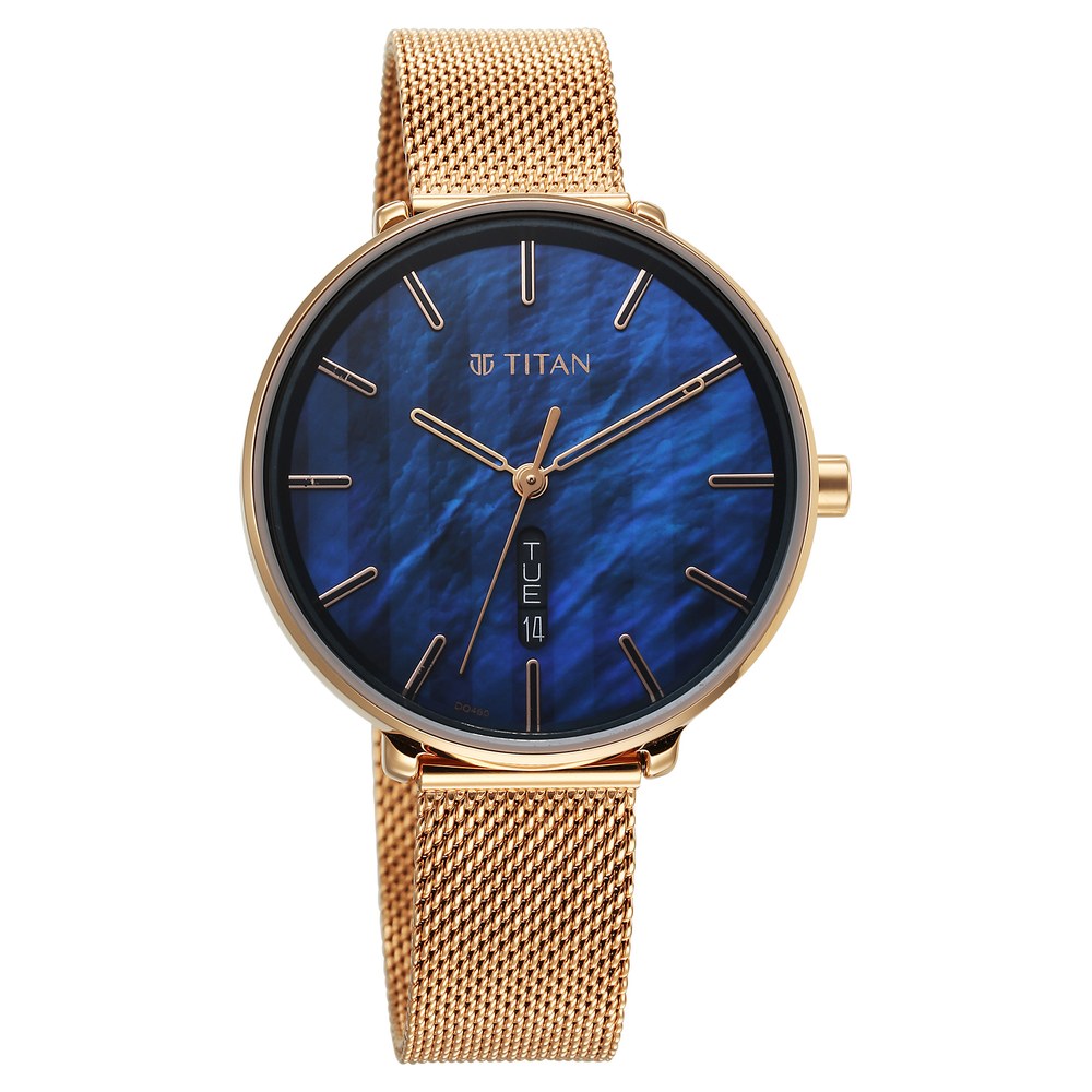 Buy Online Titan Neo Analog with Day and Date Mother Of Pearl Dial Rose ...