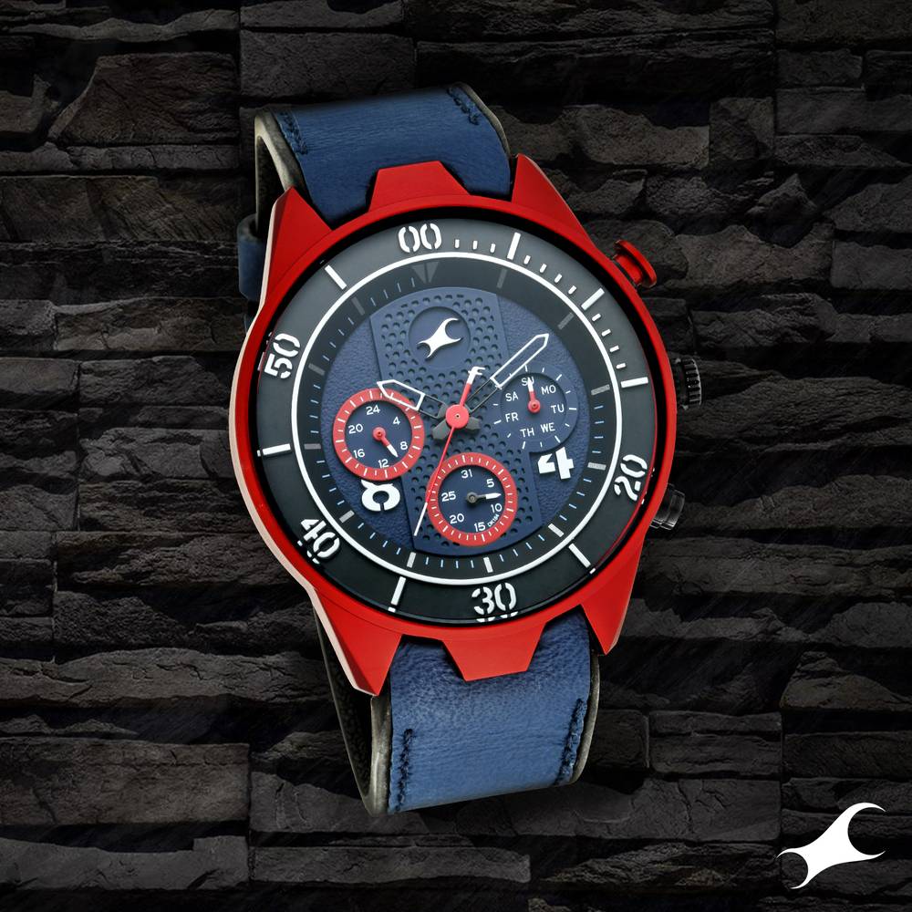 Buy Online Fastrack All Nighters Quartz Multifunction Blue Dial
