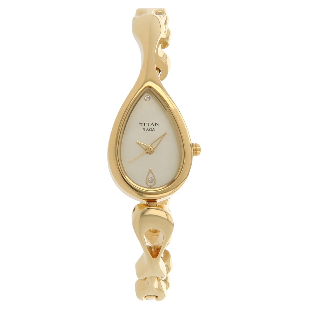 Buy Online Titan Raga White Dial Women Watch With Metal Strap - nr2370ym03  | Titan