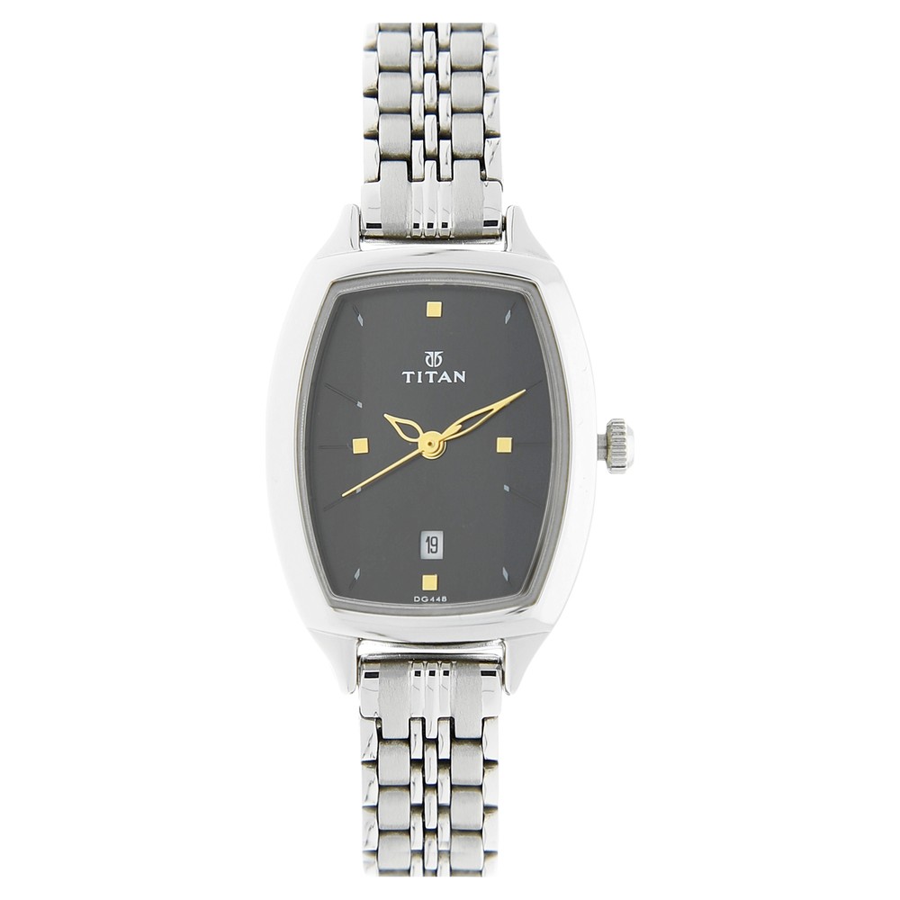 Buy Online Titan Karishma Black Dial Analog with Date Stainless