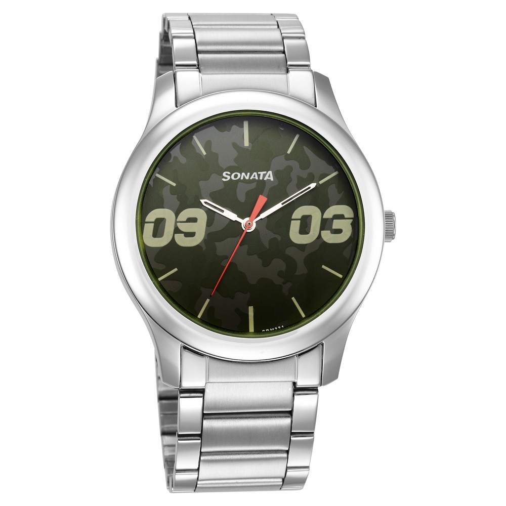 Buy Online Sonata Quartz Analog Multicoloured Dial Stainless Steel
