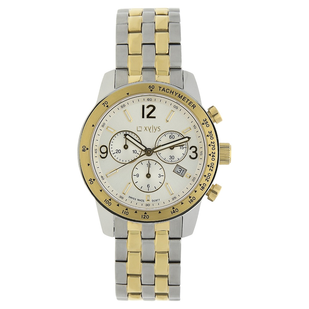 Buy Online Xylys Quartz Chronograph White Dial Metal Strap Watch for