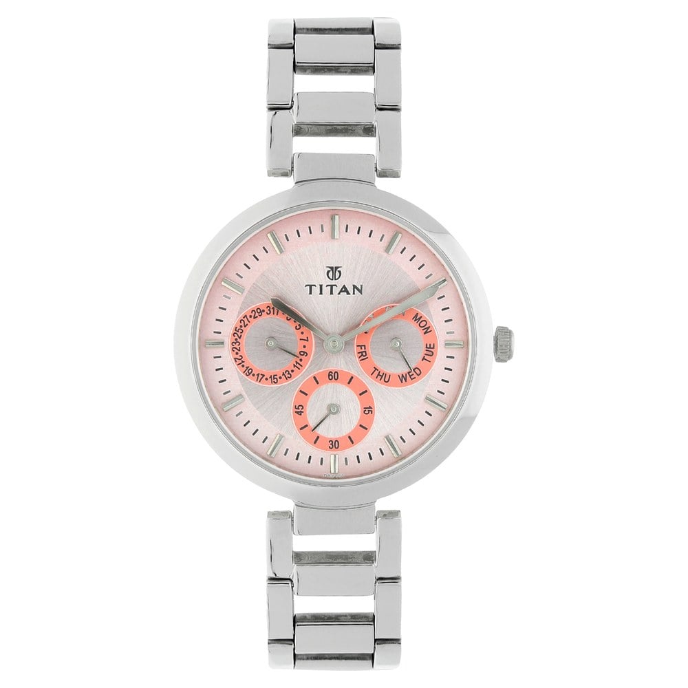 Titan pink on sale dial watch