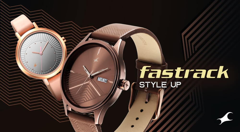 Buy Online Fastrack Style Up Brown Dial Leather Strap Watch for Guys ns3247ql02 Titan