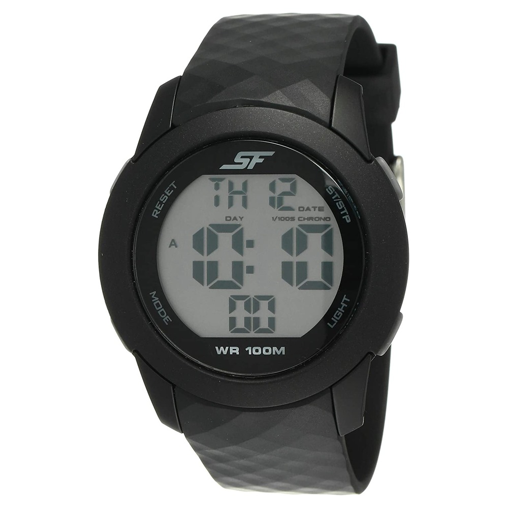 Buy Online SF Digital Watch with Black Strap for Men 77100pp01