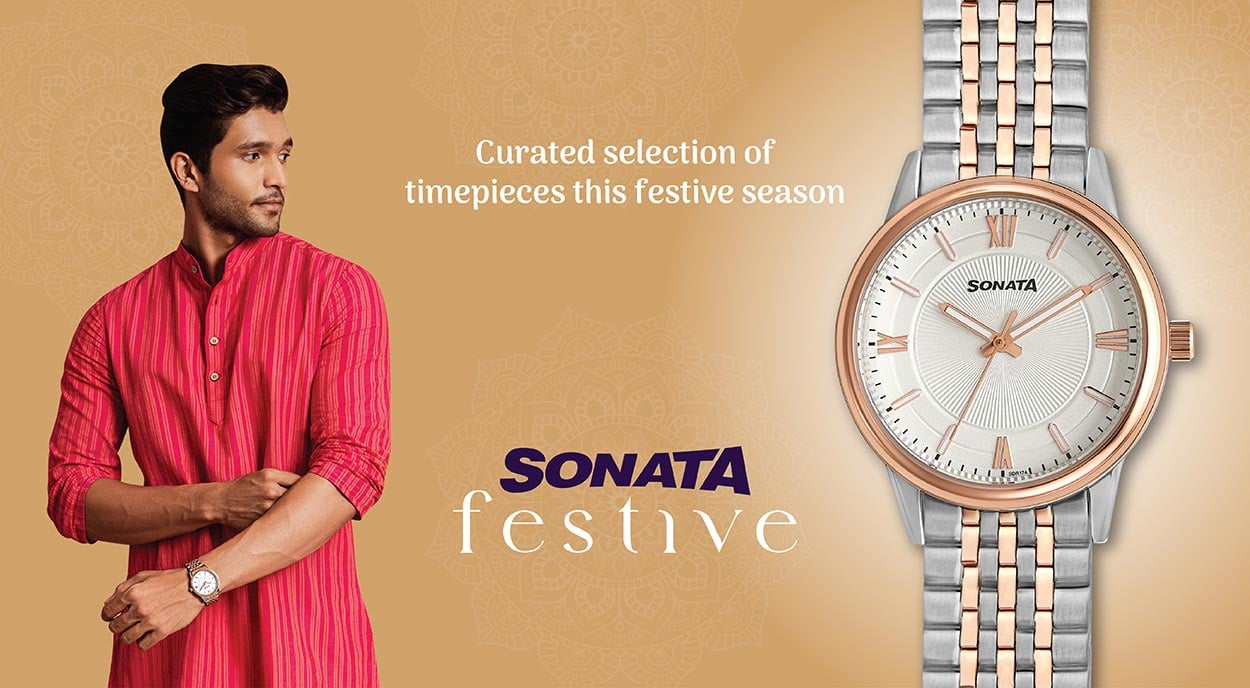 Buy Online Sonata Wedding Quartz Analog Brown Dial Stainless Steel Strap Watch For Men 77153qm02 Titan