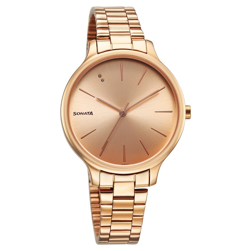 Rose gold watches sonata on sale