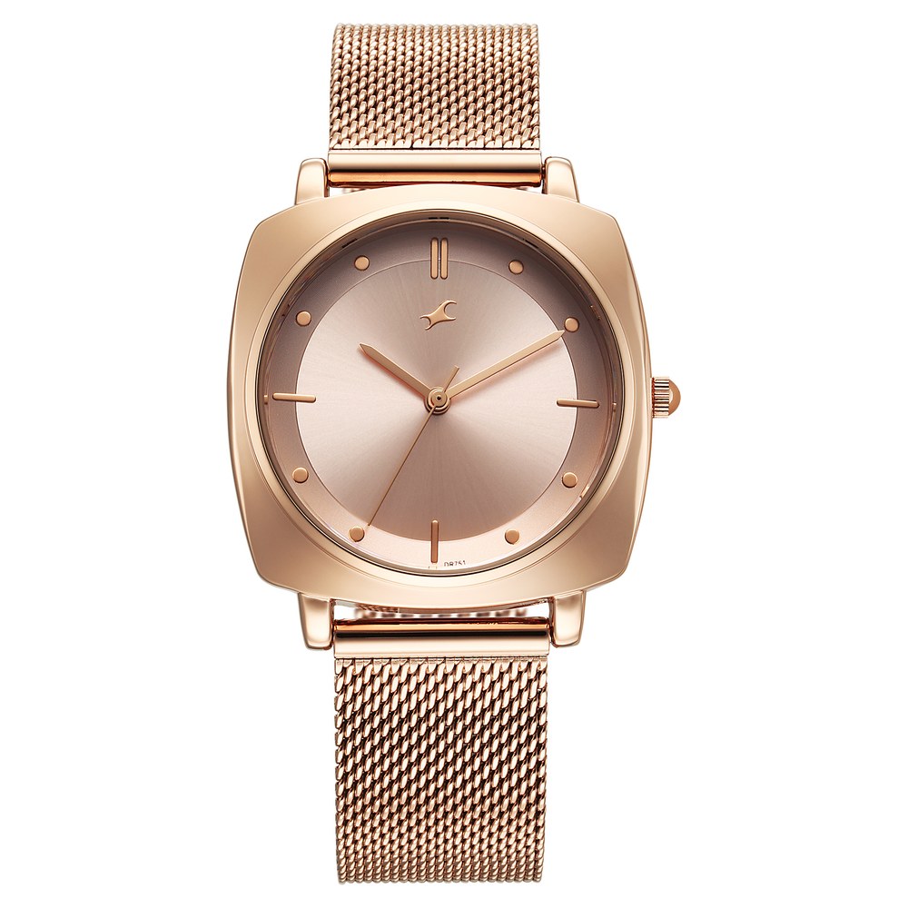 Buy Online Fastrack Stunners X Quartz Analog Rose Gold Dial Stainless Steel  Strap Watch For Girls 68043wm01 Titan India