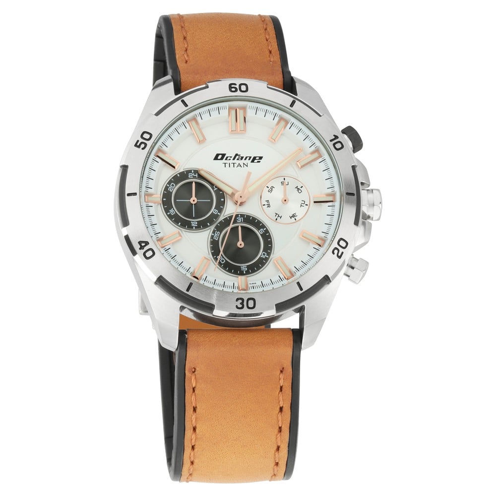 Buy Online Titan Octane Hyper Lume White Dial Quartz Multifunction