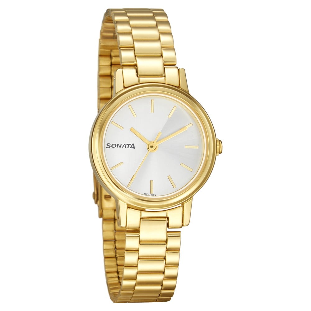 Sonata golden watch ladies cheap