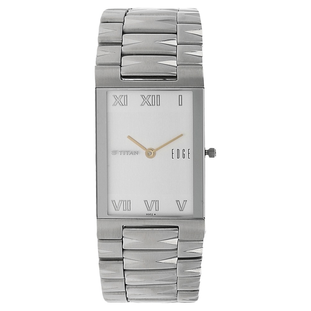 Buy Online Titan Edge White Dial Analogue Metal Strap Watch for Men nh1296sm01a Titan
