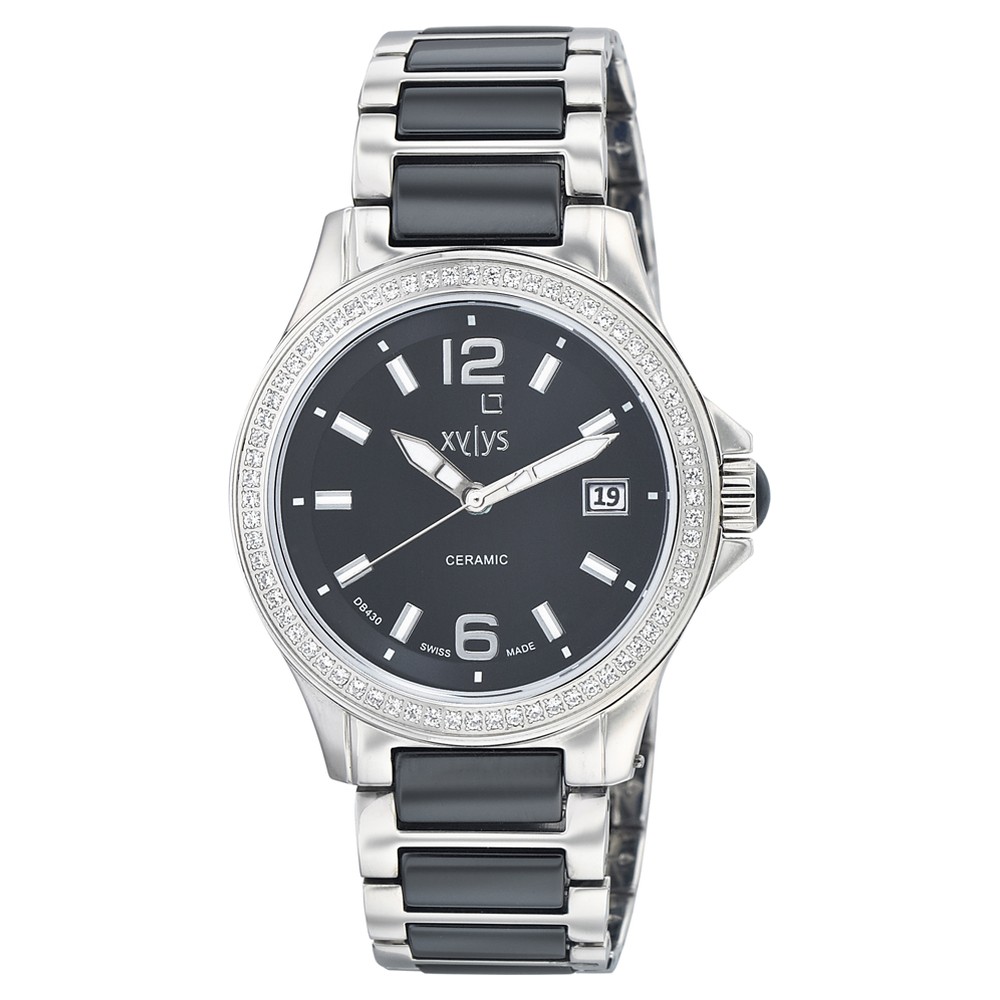 Buy Online Xylys Quartz Analog with Date Black Dial Bimetal Strap Watch